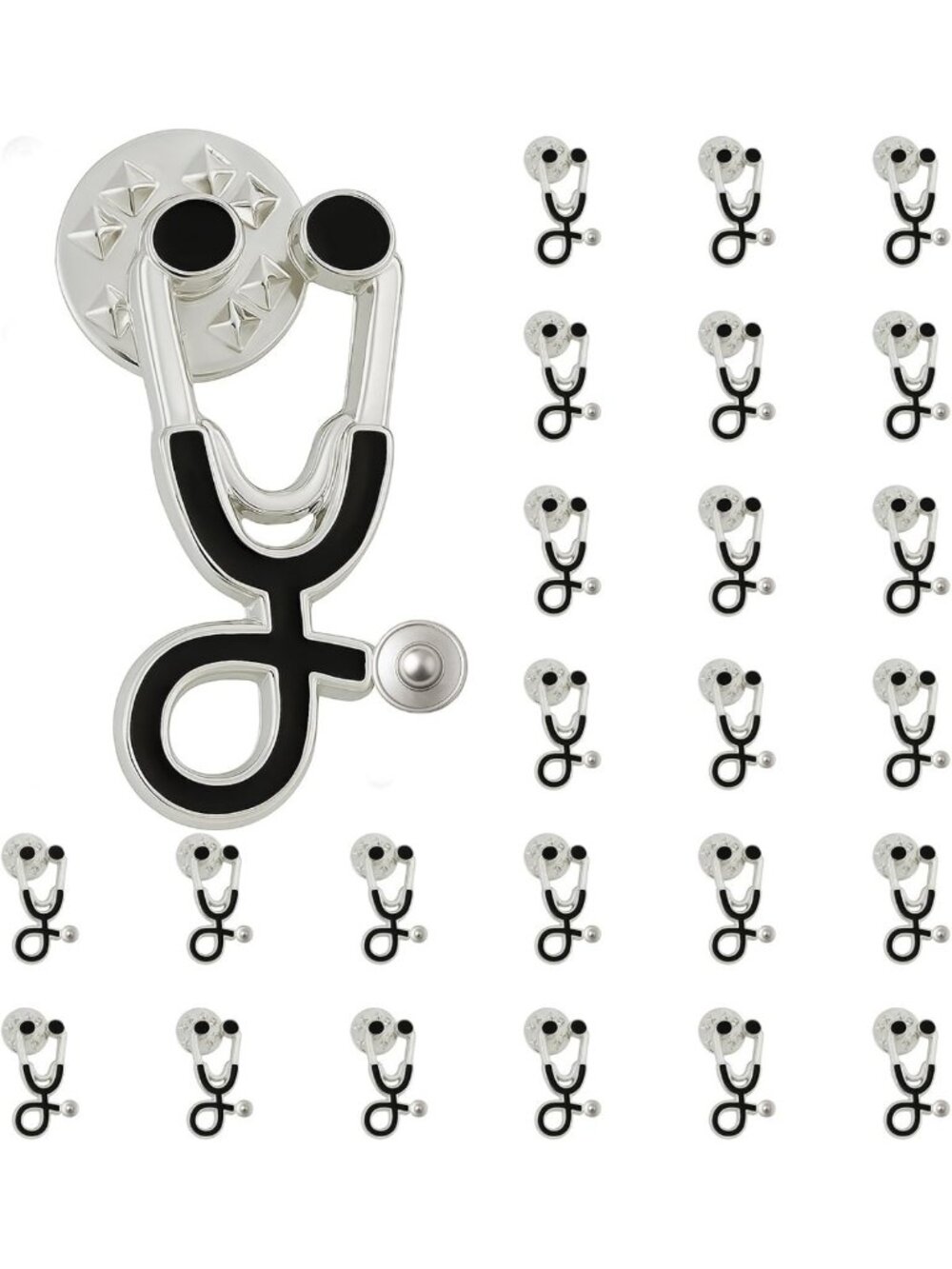 Medical Brooch Pins Set - Stethoscope Lapel Pins for Nurses & Doctors, Bulk Gift